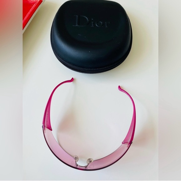 LIKE NEW SO RARE DIOR Vintage Golf Pink rimless sunglasses Y2K Barbie style - Picture 11 of 15